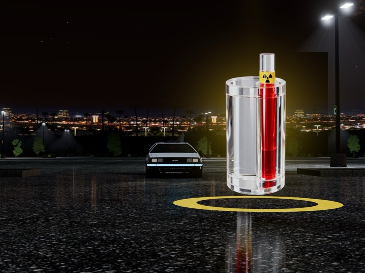 A plutonium canister on the lot