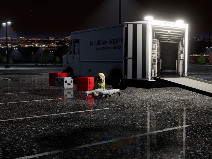 Doc's truck and Einstein